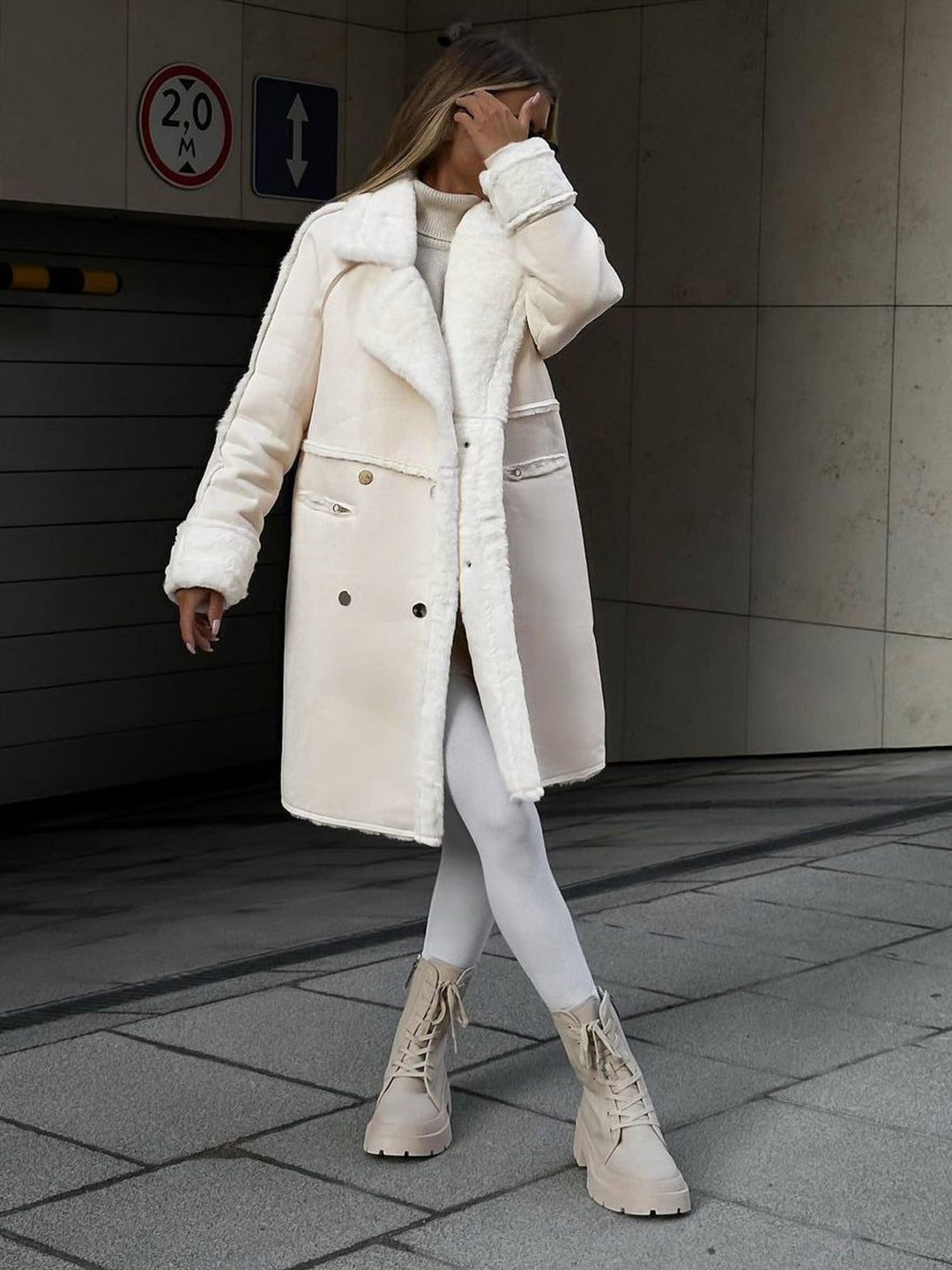 Miriam | Maxi veste en cuir Chamois