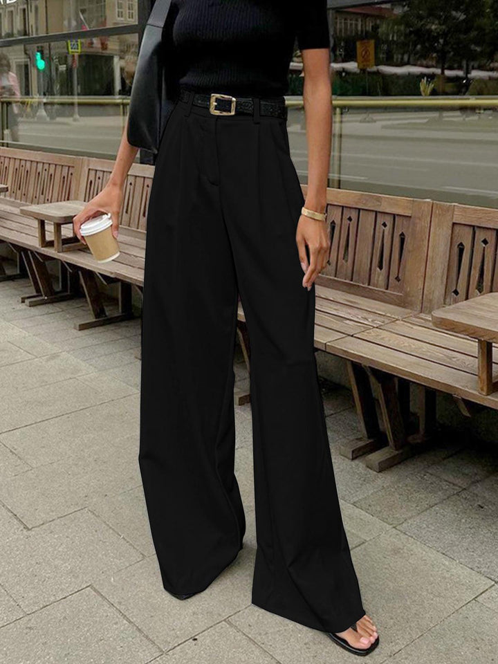 Zasha - Pantalon large plissé élégant