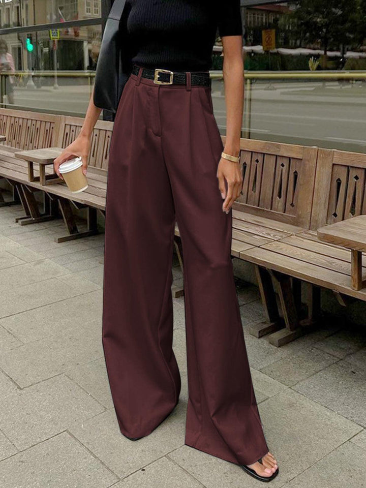 Zasha - Pantalon large plissé élégant