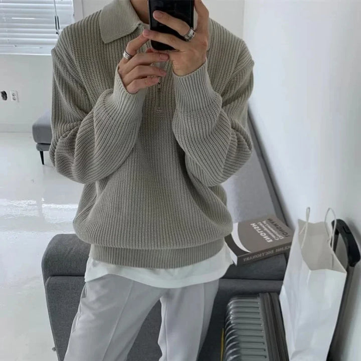 Ben | Pull Zippé Vintage Élégant pour Hommes