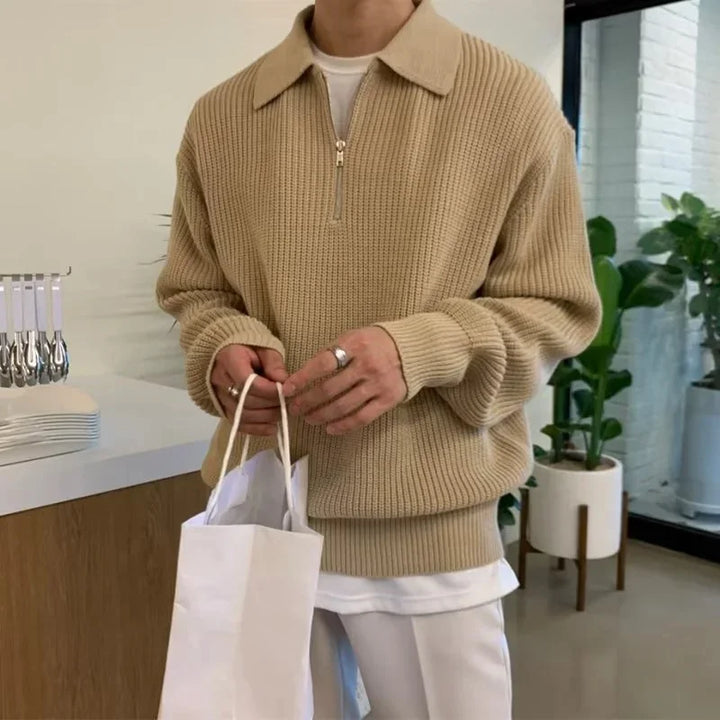 Ben | Pull Zippé Vintage Élégant pour Hommes