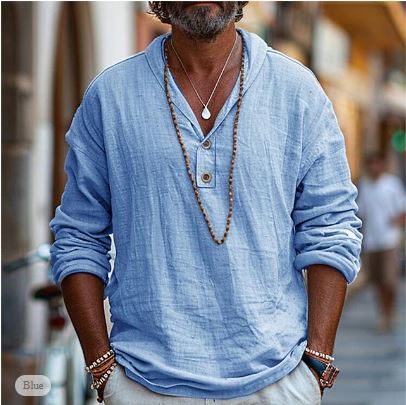 Benno | Popover de chemise en lin pour hommes 0