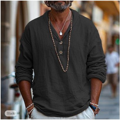 Benno | Popover de chemise en lin pour hommes 2