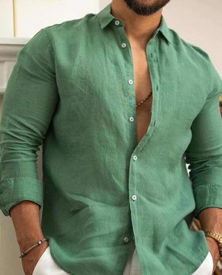 Isirdorus | Chemise en lin élégante pour hommes