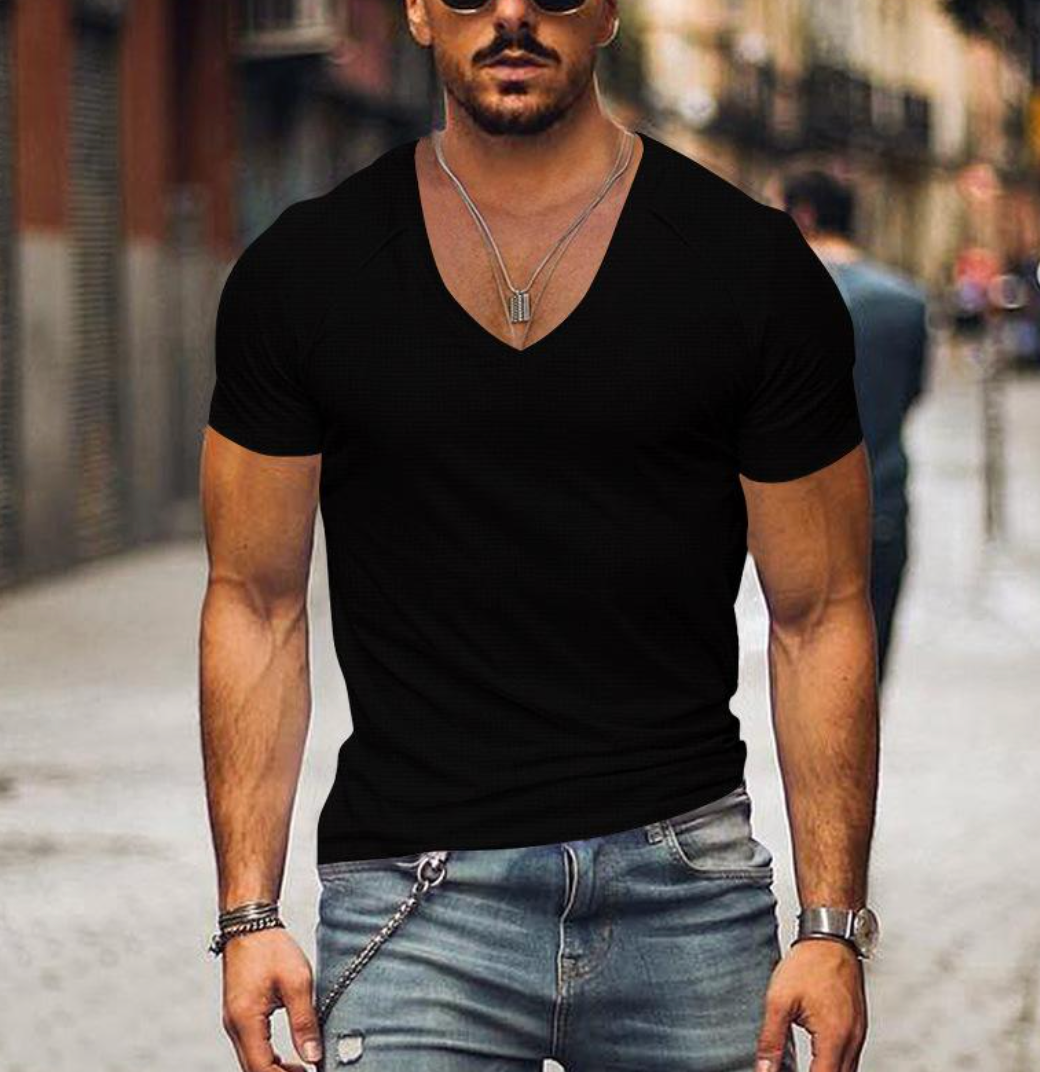 Nuwan | T-shirt col V pour homme