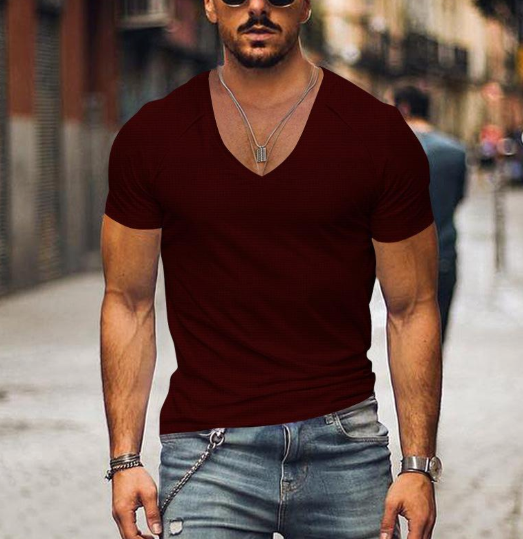 Nuwan | T-shirt col V pour homme