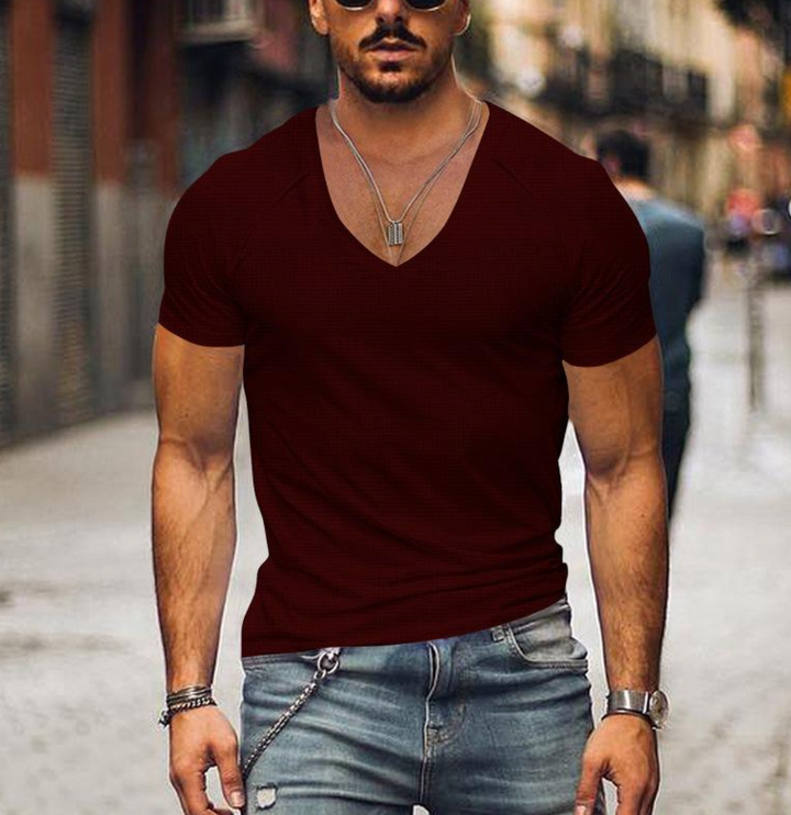 Nuwan | T-shirt col V pour homme