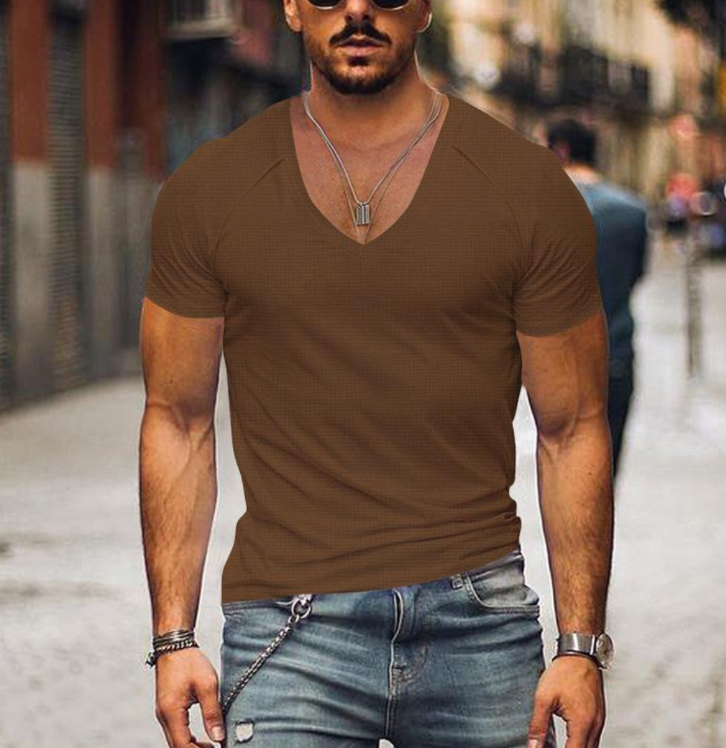 Nuwan | T-shirt col V pour homme