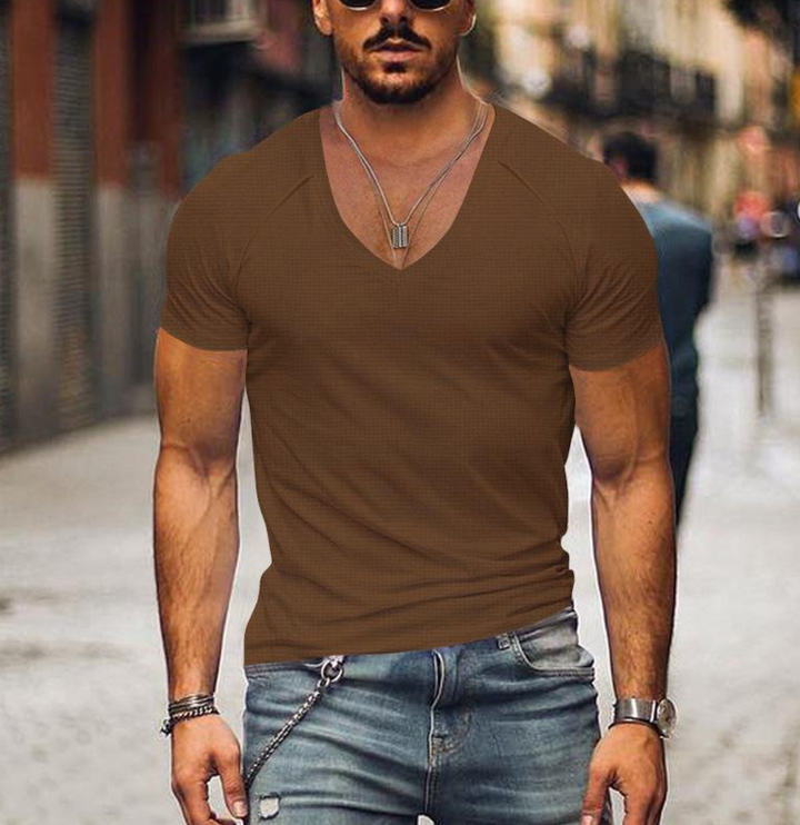 Nuwan | T-shirt col V pour homme