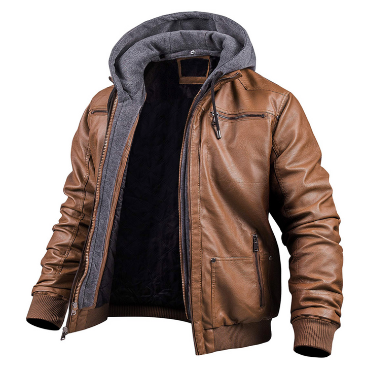 Shantanu | Veste en cuir chaude pour hommes