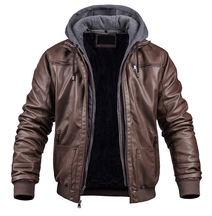 Shantanu | Veste en cuir chaude pour hommes