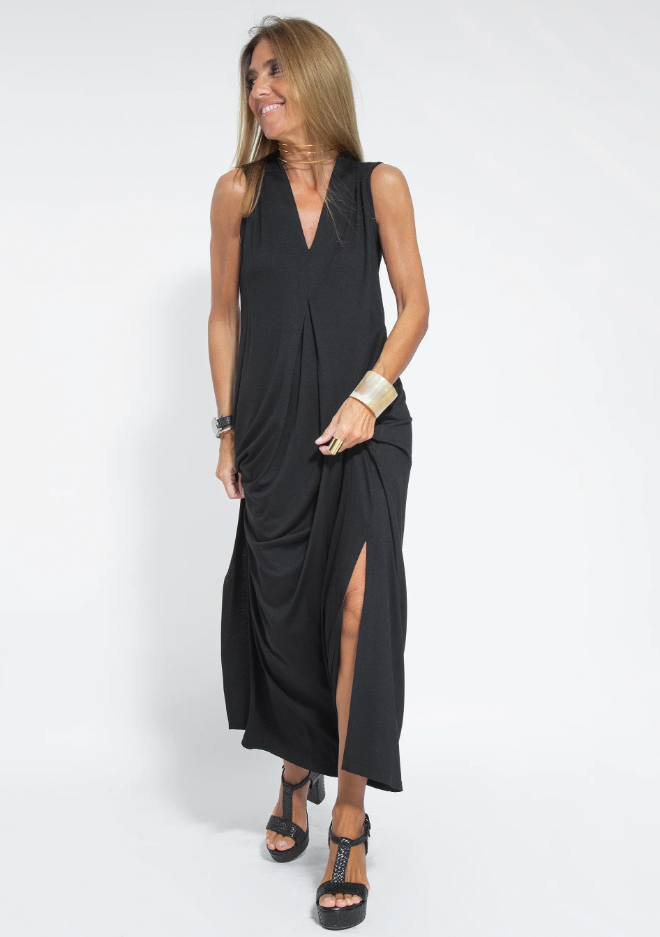 Ensemble robe longue et veste fluide pour femmes - Eva