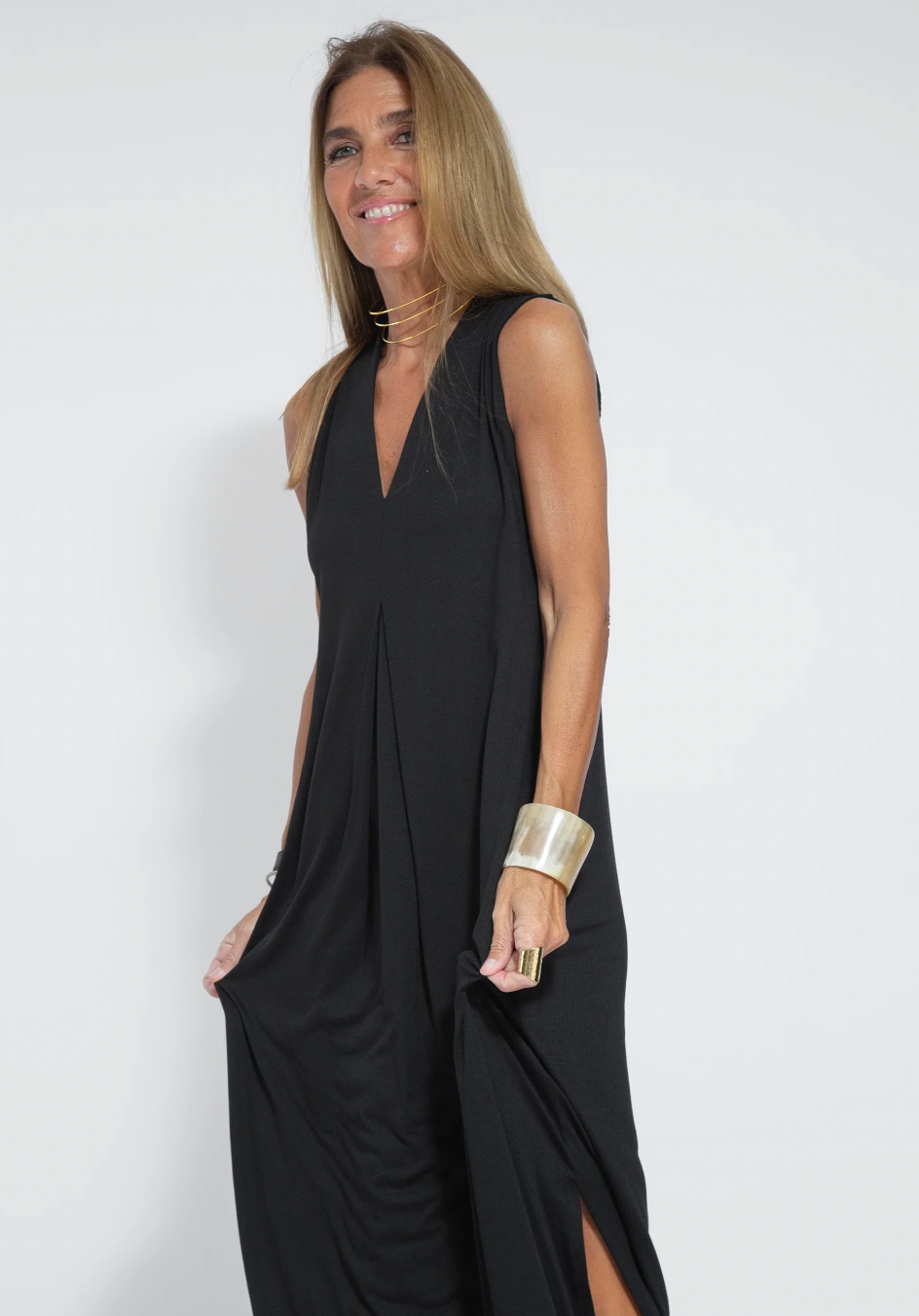 Ensemble robe longue et veste fluide pour femmes - Eva