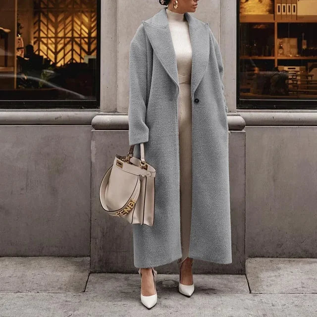 Kaitlin - Trench long oversize élégant et polyvalent