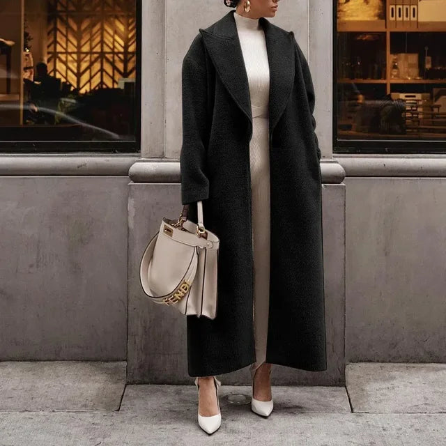 Kaitlin - Trench long oversize élégant et polyvalent