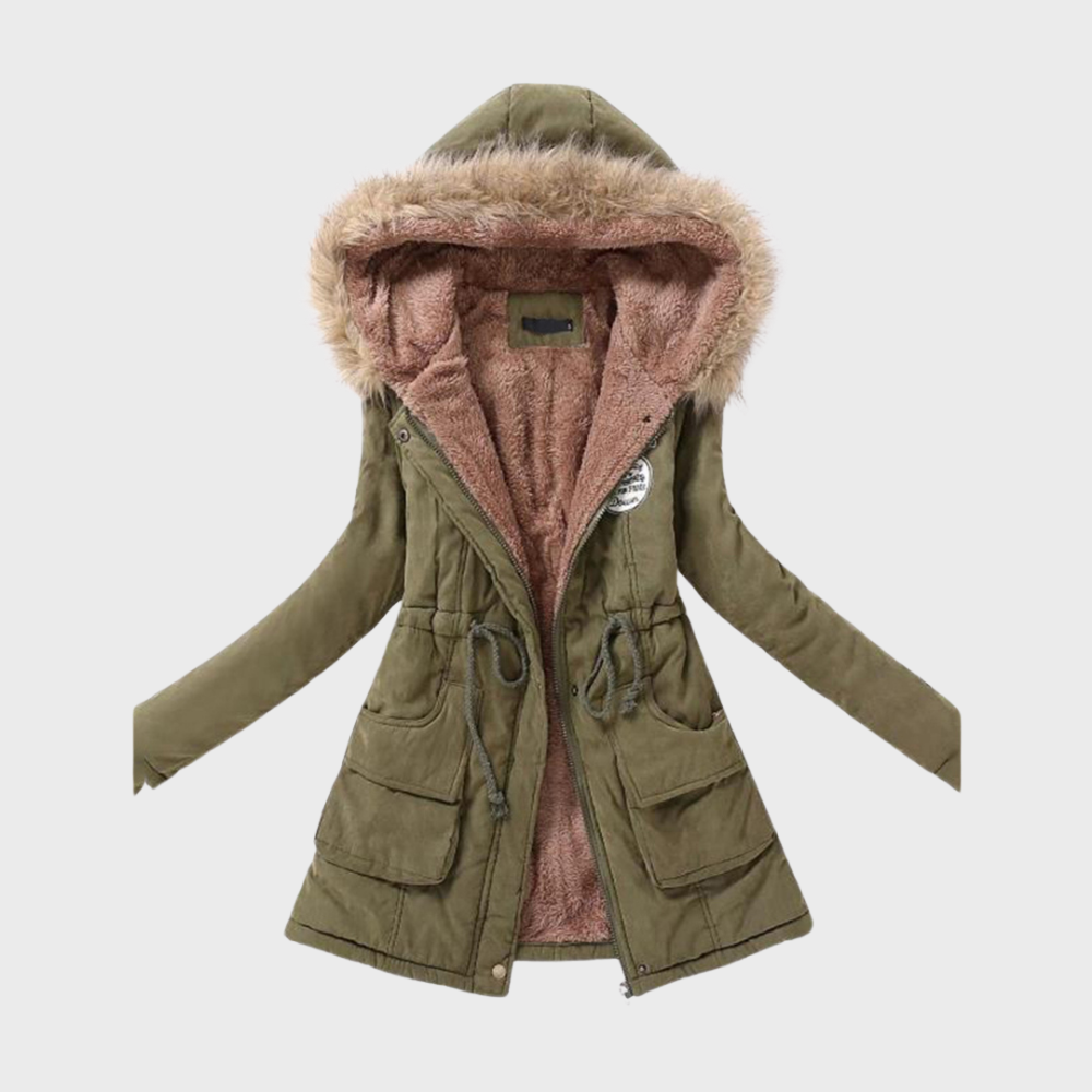 Derval | Long manteau d'hiver avec capuche pour femmes