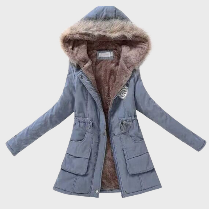 Derval | Long manteau d'hiver avec capuche pour femmes