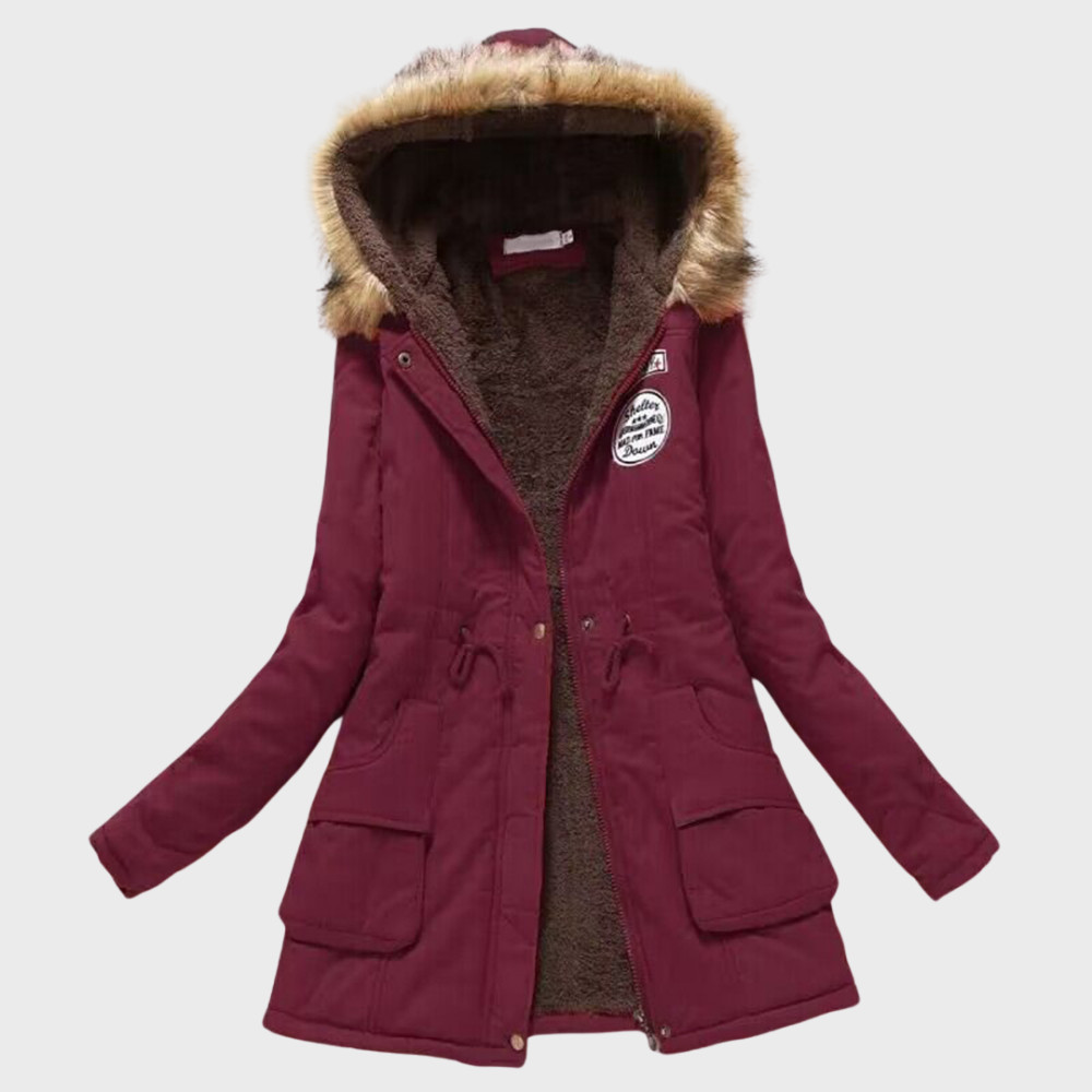 Derval | Long manteau d'hiver avec capuche pour femmes