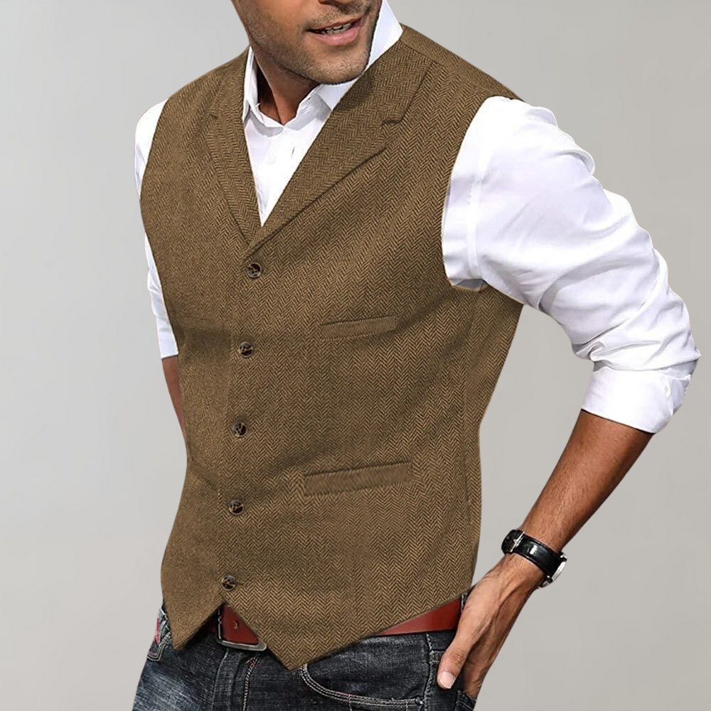 Benedicto | Gilet élégant en tissu homme