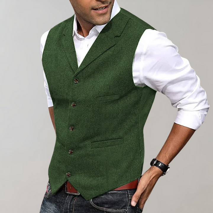 Benedicto | Gilet élégant en tissu homme