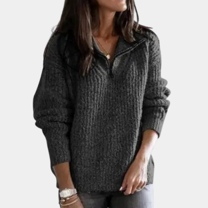 Hanna | Pull demi-zip élégant pour femmes