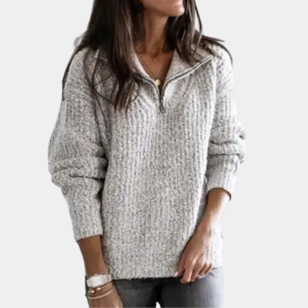 Hanna | Pull demi-zip élégant pour femmes