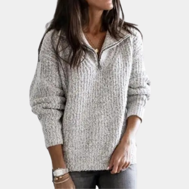 Hanna | Pull demi-zip élégant pour femmes