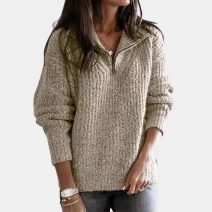 Hanna | Pull demi-zip élégant pour femmes