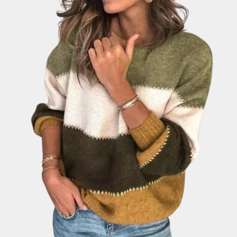 Felicidad | Pull élégant à rayures pour femmes