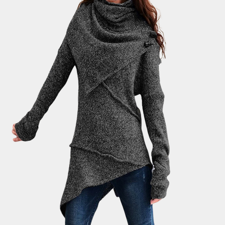 Sakshi | Pull asymétrique tricoté pour femmes