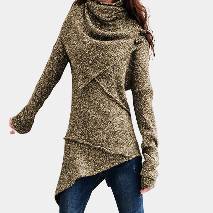 Sakshi | Pull asymétrique tricoté pour femmes