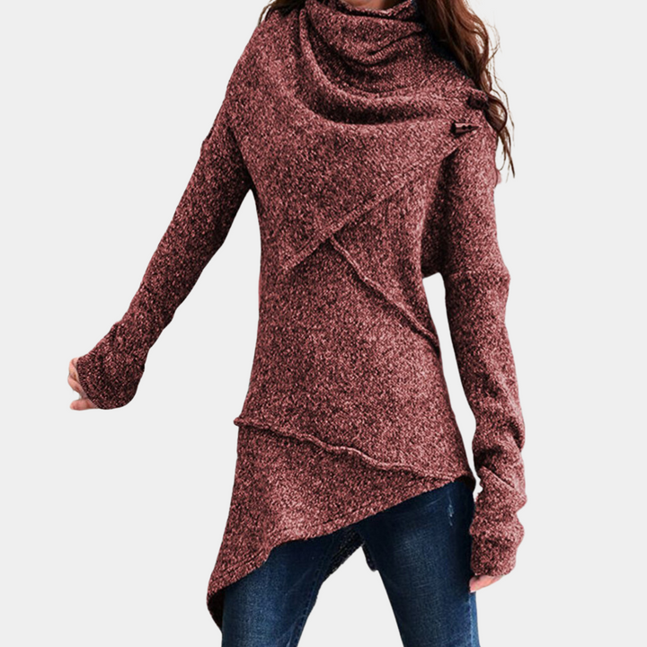 Sakshi | Pull asymétrique tricoté pour femmes