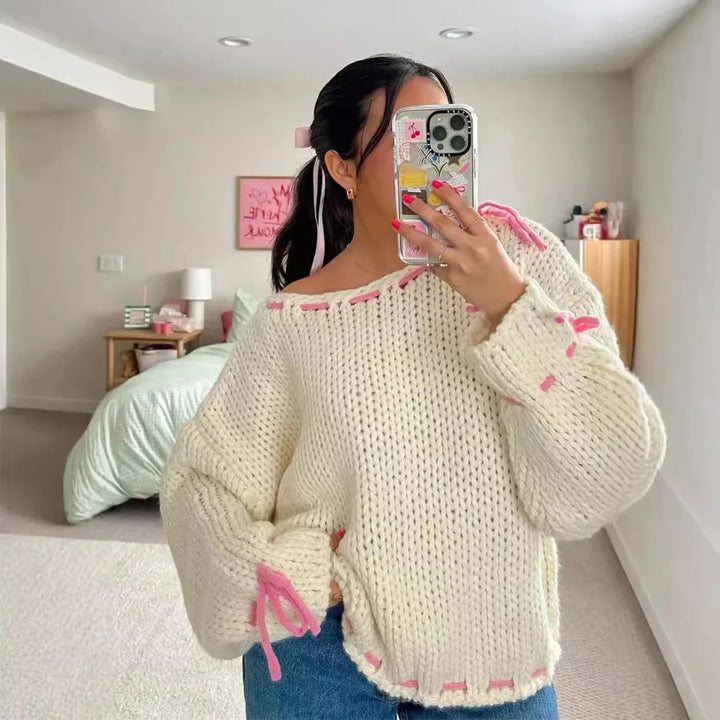 Chan | Pull Raffiné Tricoté Lâche pour Femmes