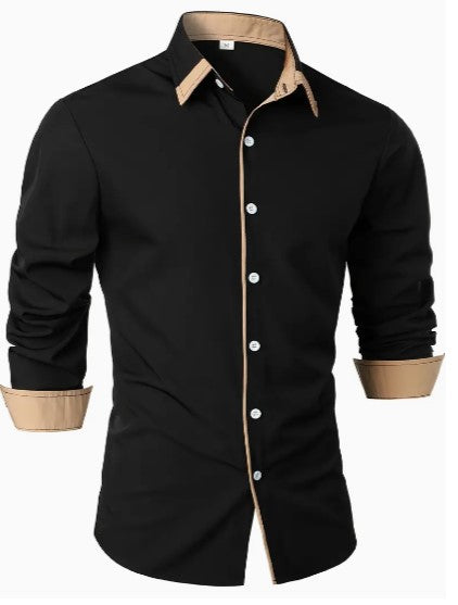 Chemise décontractée à manches longues respirantes pour hommes 0