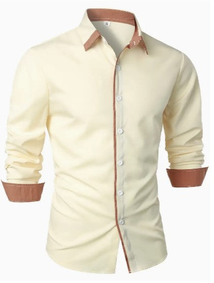 Chemise décontractée à manches longues respirantes pour hommes 1
