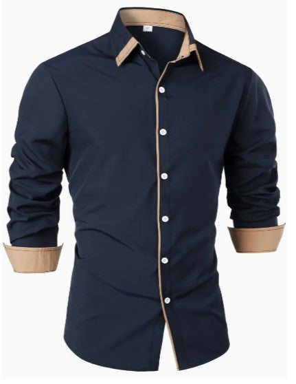 Chemise décontractée à manches longues respirantes pour hommes 2