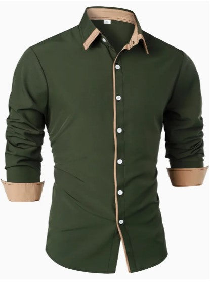 Chemise décontractée à manches longues respirantes pour hommes 4