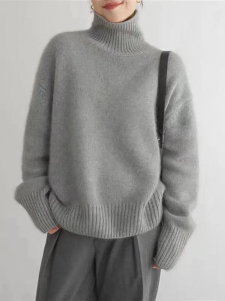 Leinen | Pull à col roulé côtelé et confortable