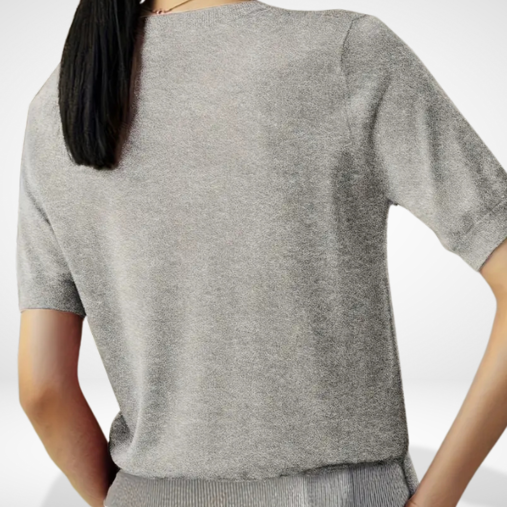 T-shirt à col rond coupe ajustée pour Femmes – Mitchell