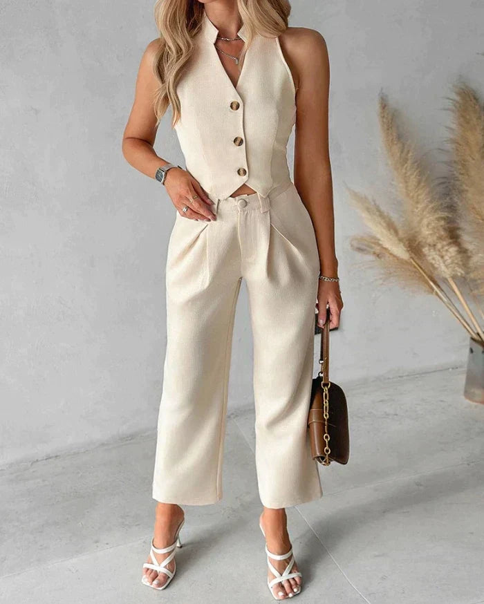 Chanda | Ensemble stylé tendance (top+pantalon)