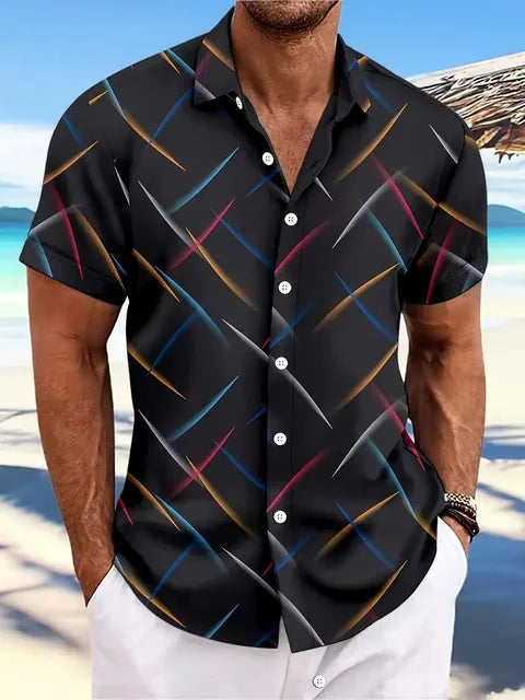 Daud | Chemise à Rayures Casual Homme