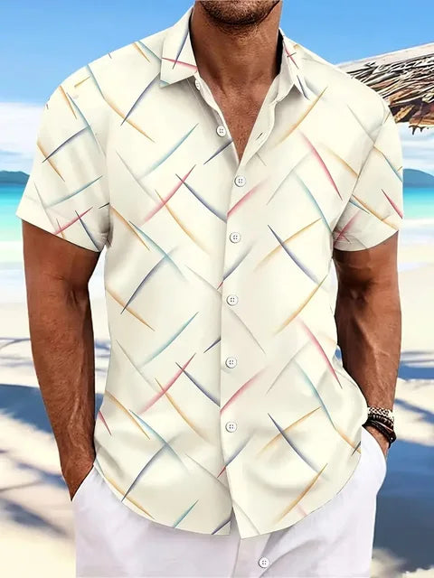 Daud | Chemise à Rayures Casual Homme