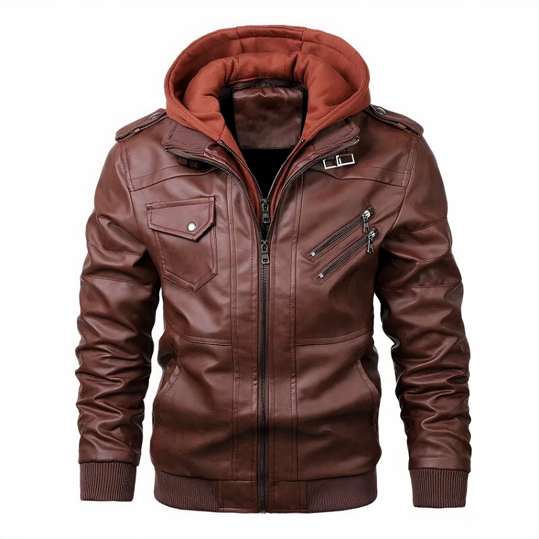 Tristan | Veste moto en simili cuir pour hommes