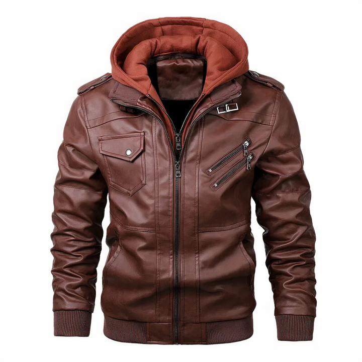 Tristan | Veste moto en simili cuir pour hommes