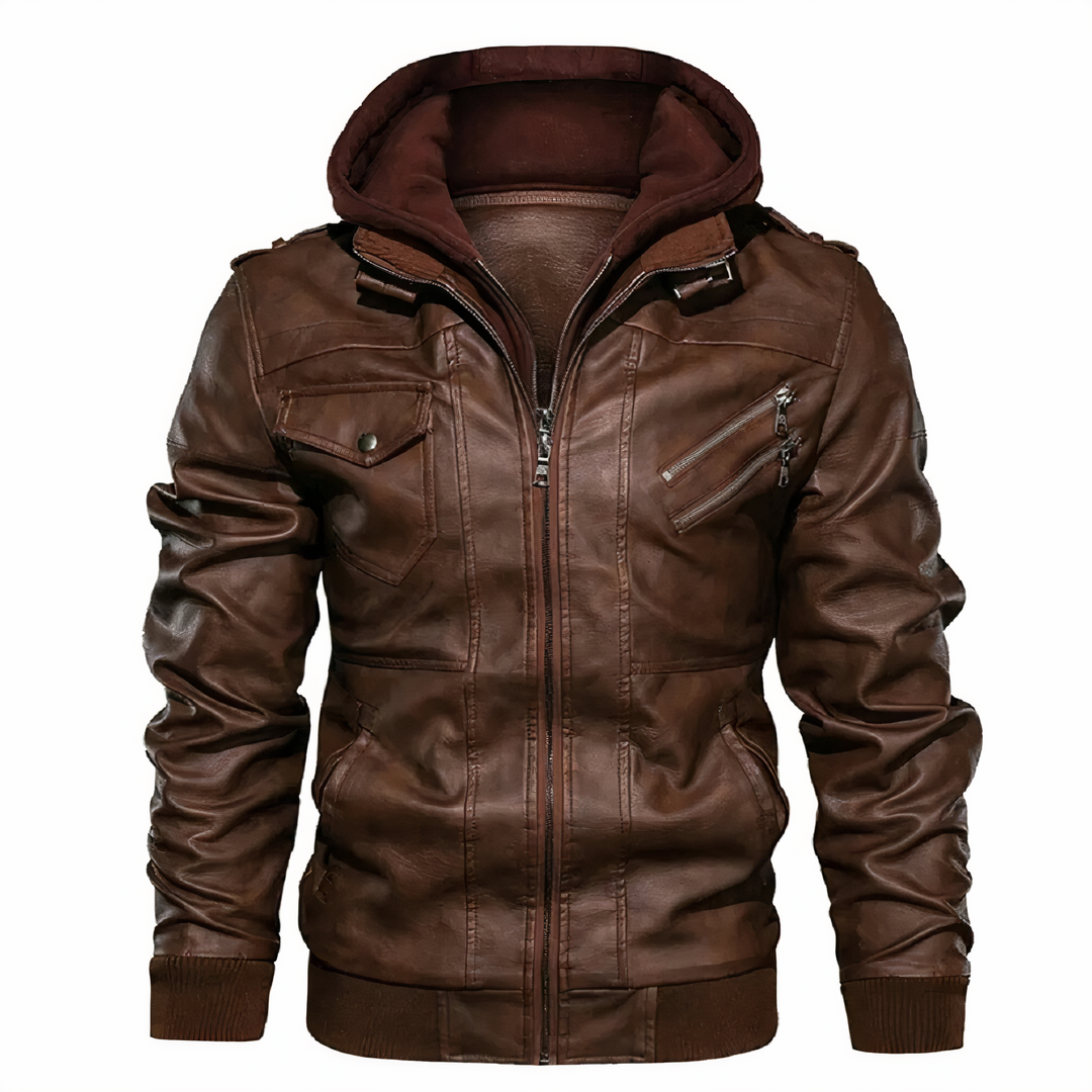 Tristan | Veste moto en simili cuir pour hommes