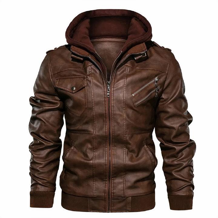 Tristan | Veste moto en simili cuir pour hommes