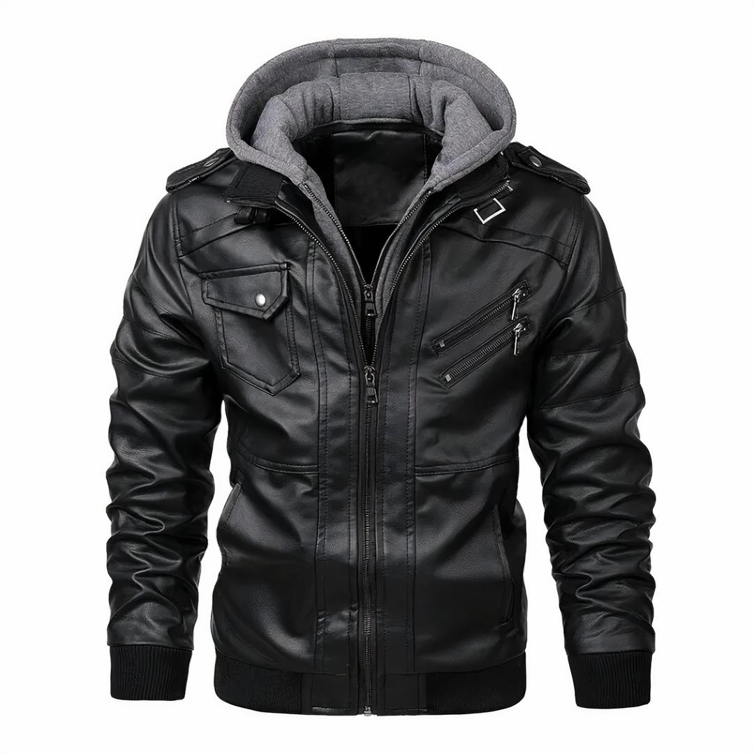 Tristan | Veste moto en simili cuir pour hommes