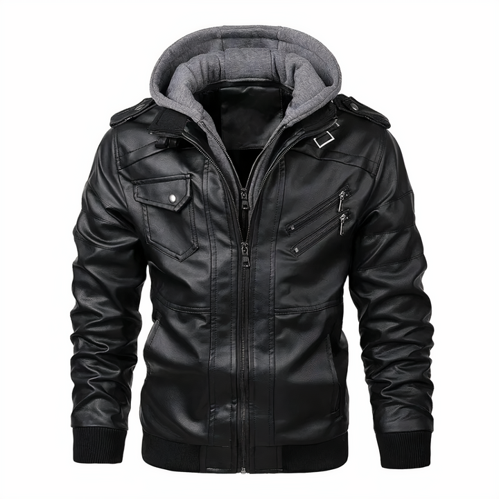 Tristan | Veste moto en simili cuir pour hommes