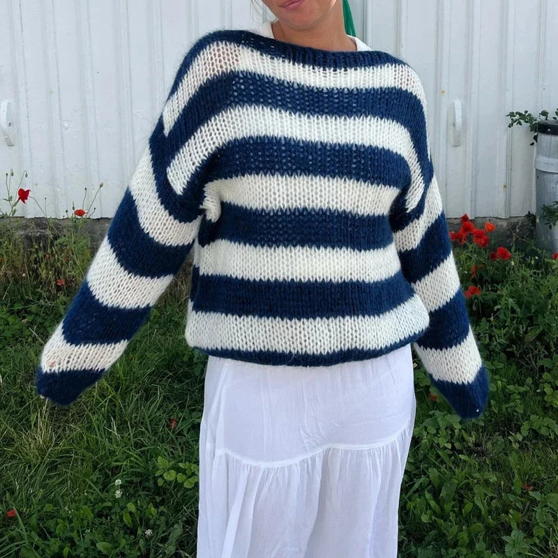 Gel | Cardigan ample à rayures pour femmes