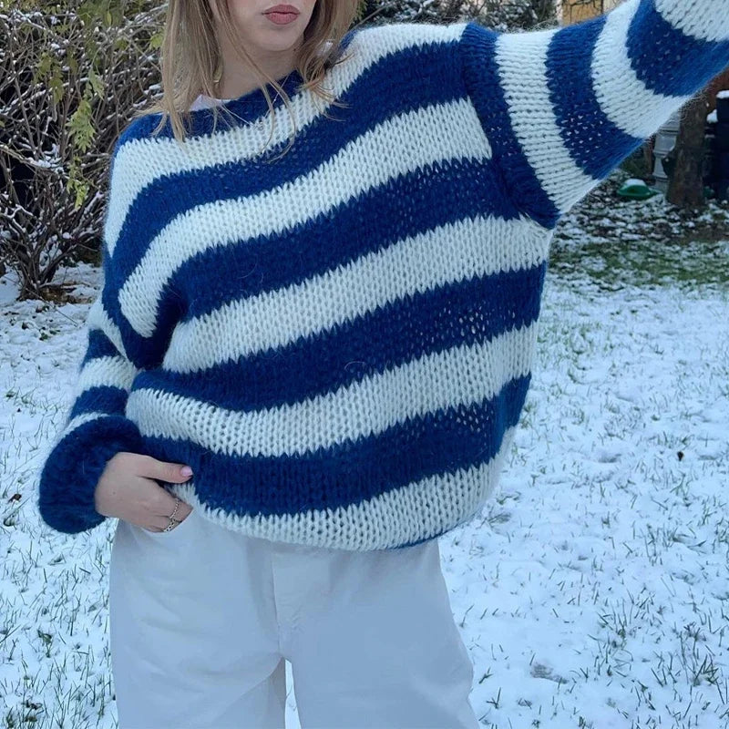 Gel | Cardigan ample à rayures pour femmes
